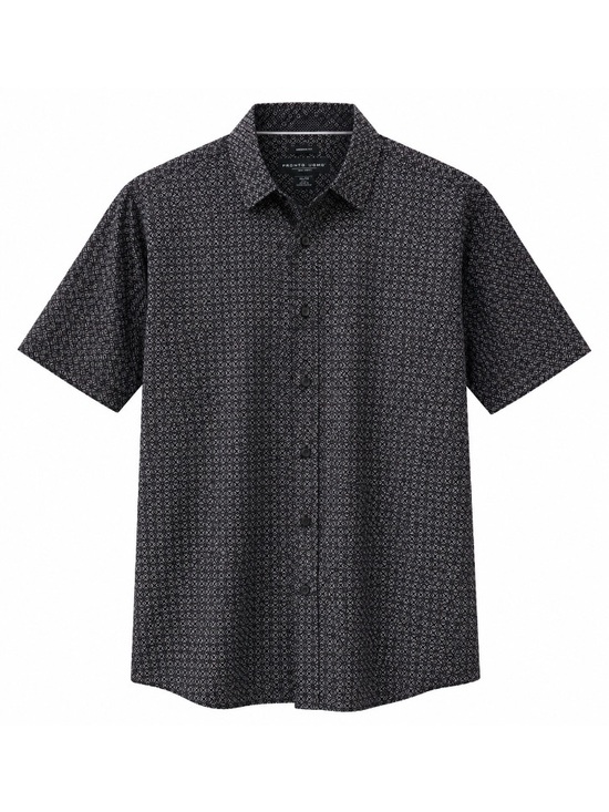 Pronto Uomo Other - Pronto Uomo Men’s XLT Tall Black Geometric Short Sleeve Button Down NWT